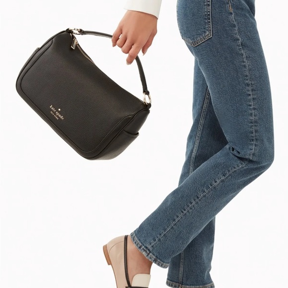 New Kate Spade Smoosh Crossbody Pebbled Leather Black - Picture 4 of 4